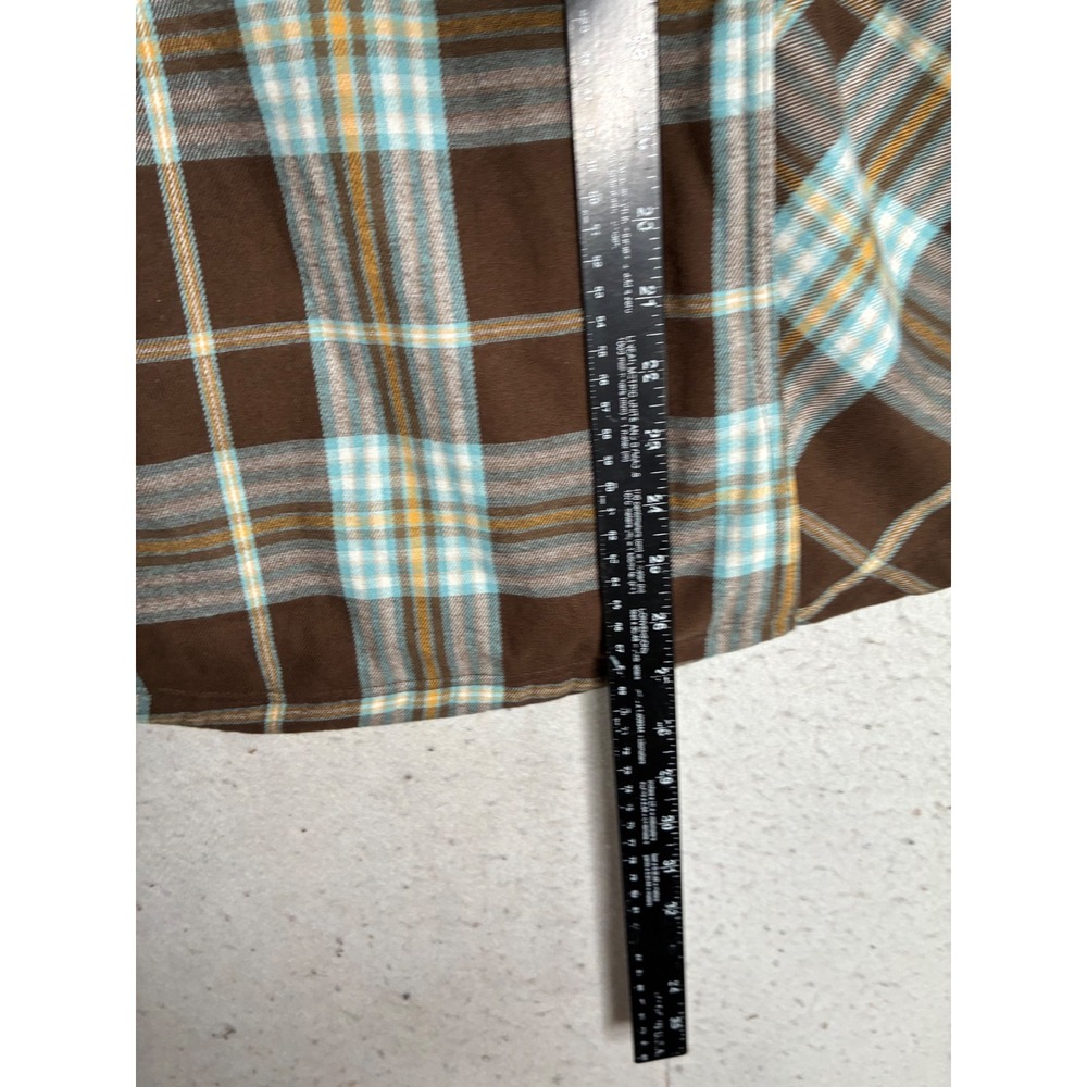 NWT Noble Outfitters Womens Brown Plaid Sherpa Lined Flannel Shirt Jacket - Picture 7 of 11